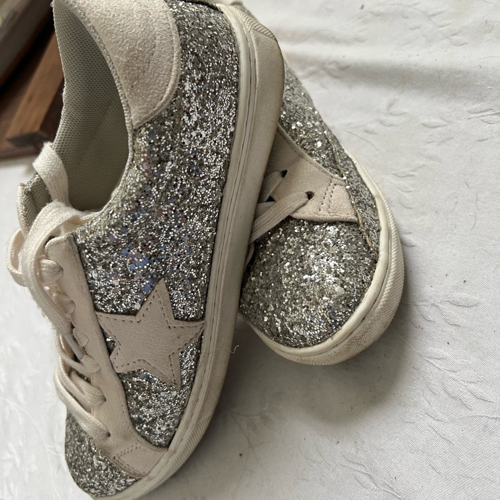 Sparkly Silver womens Sneakers